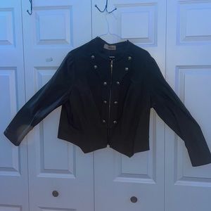 crop military jacket